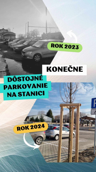 Konečne civilizované možnosti parkovania na stanici