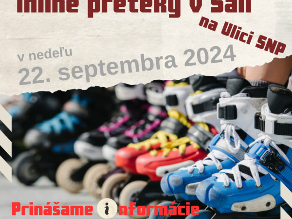 Medzinárodné inline preteky v Šali už túto nedeľu!