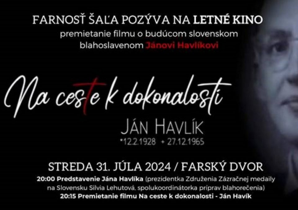 Pozvánka: premietanie vo farskom dvore