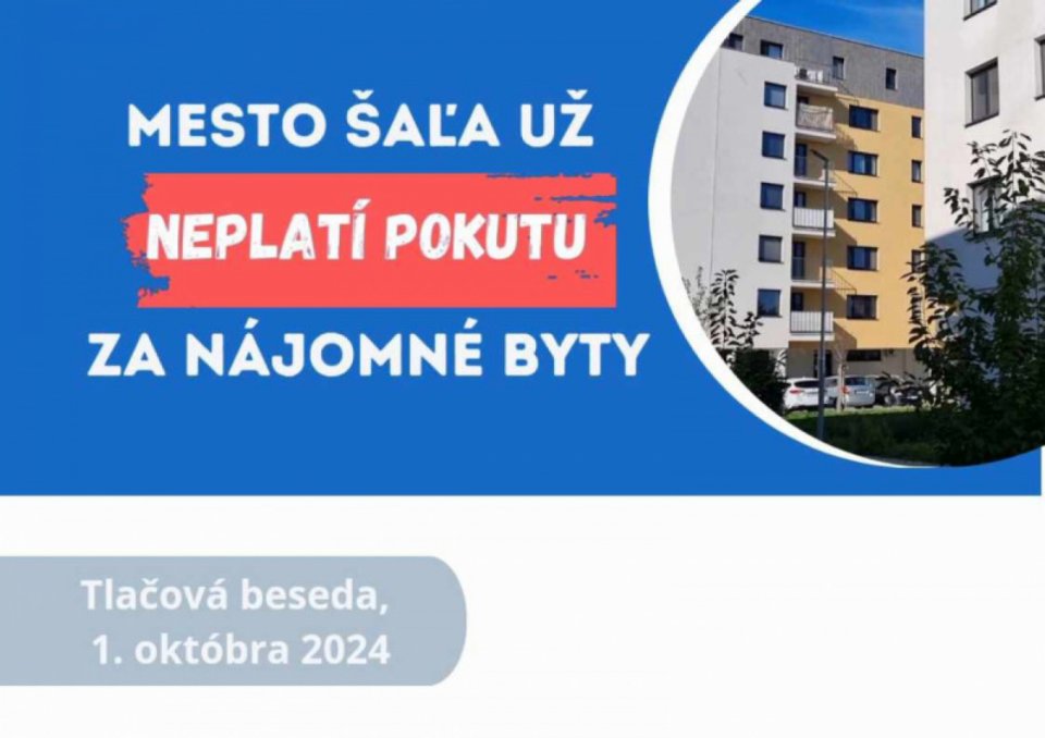 MESTO ŠAĽA UŽ NEPLATÍ POKUTU ZA NÁJOMNÉ BYTY