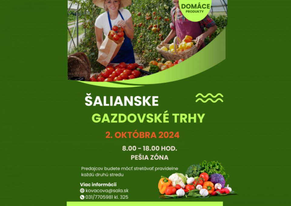 Októbrové gazdovské trhy už zajtra