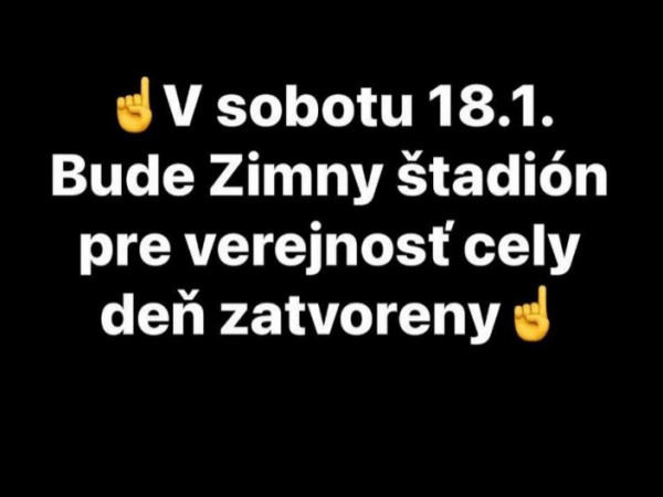 V sobotu 18. januára zimák zatvorený!