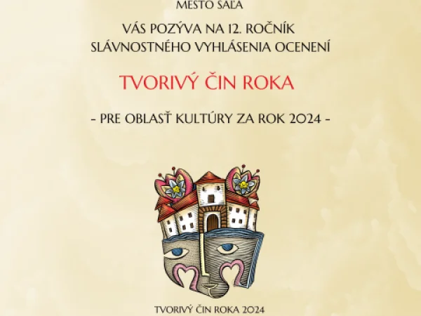 POZVÁNKA: TVORIVÝ ČIN ROKA