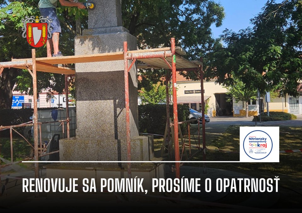 Obnovuje sa Pamätník oslobodenia, pohyb v jeho okolí je obmedzený
