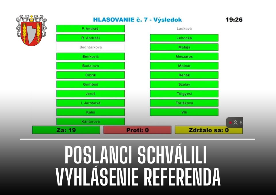 Poslanci schválili vyhlásenie referenda 17.10.2026