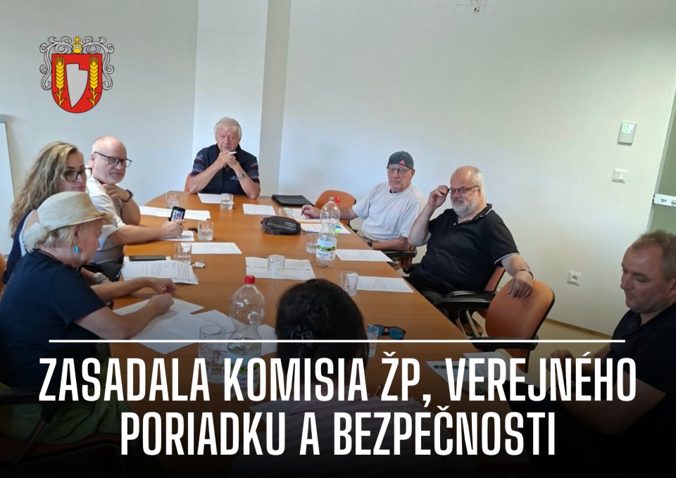 Zasadnutie Komisie životného prostredia, verejného poriadku a bezpečnosti pri MsZ v Šali