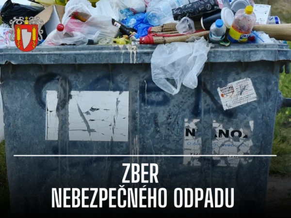 Zber nebezpečného odpadu na zbernom dvore vo Veči