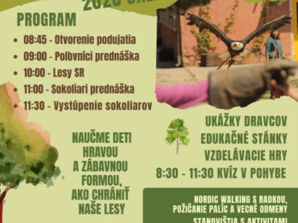 Lesníci a poľovníci deťom 2026 – Lesopark ožije ukážkami dravcov a detským smiechom