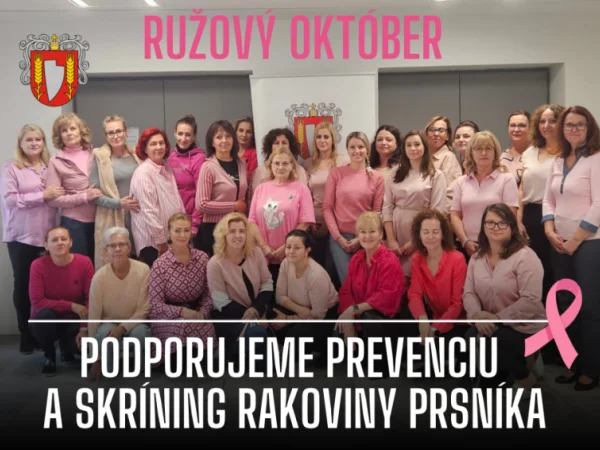 Ružový október na mestskom úrade – Podporili sme ženy v boji proti rakovine prsníka