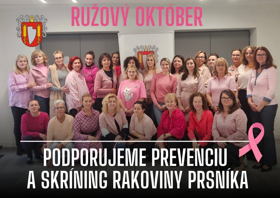Ružový október na mestskom úrade – Podporili sme ženy v boji proti rakovine prsníka