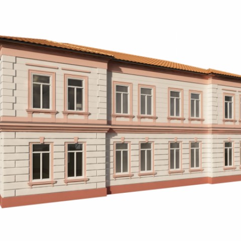 ZUŠ v Šali - vizualizácia opravy fasády, zdroj: Jozef Tamaškovič