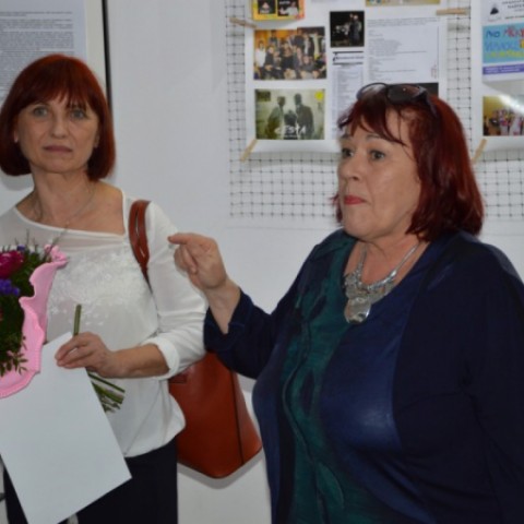 Výstava Dramatické polstoročie 2016, s A.Demkovou (vpravo)
