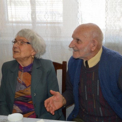 92-ročný Šaľan František Žemľa a 93-ročná Valéria Reháková