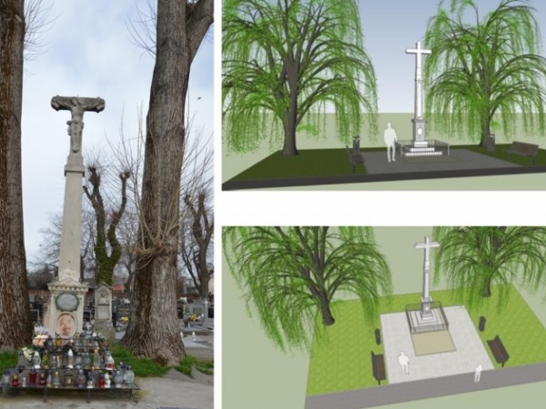 Záchrana historického kríža v cintoríne