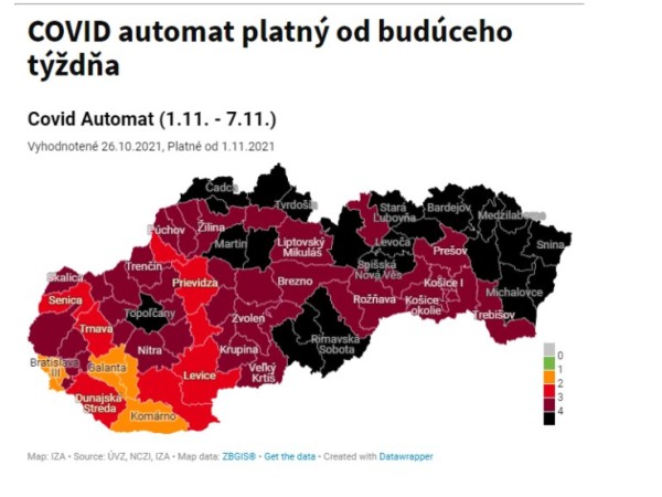 Šaľa zostáva podľa Covid automatu oranžová, očkovanie bude aj tento víkend