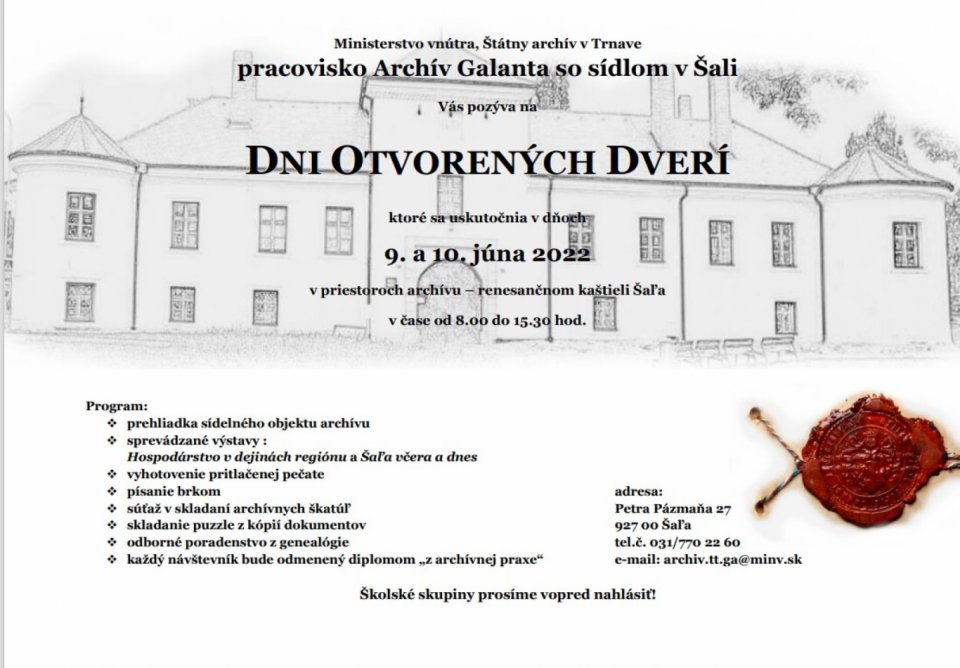 Kaštieľ otvorí svoje brány pre verejnosť