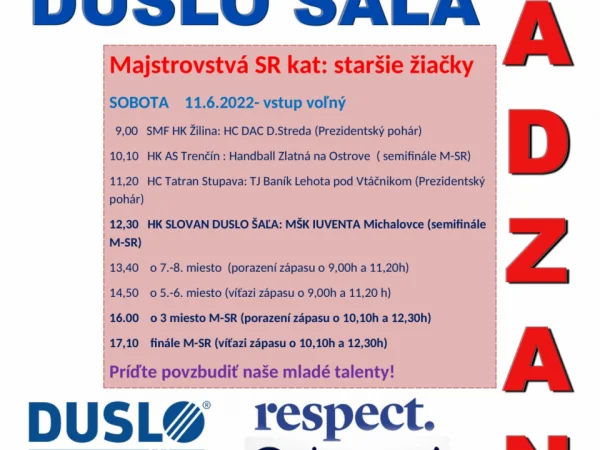 Hádzanárky budú bojovať o majstrovský titul, príďte ich povzbudiť!