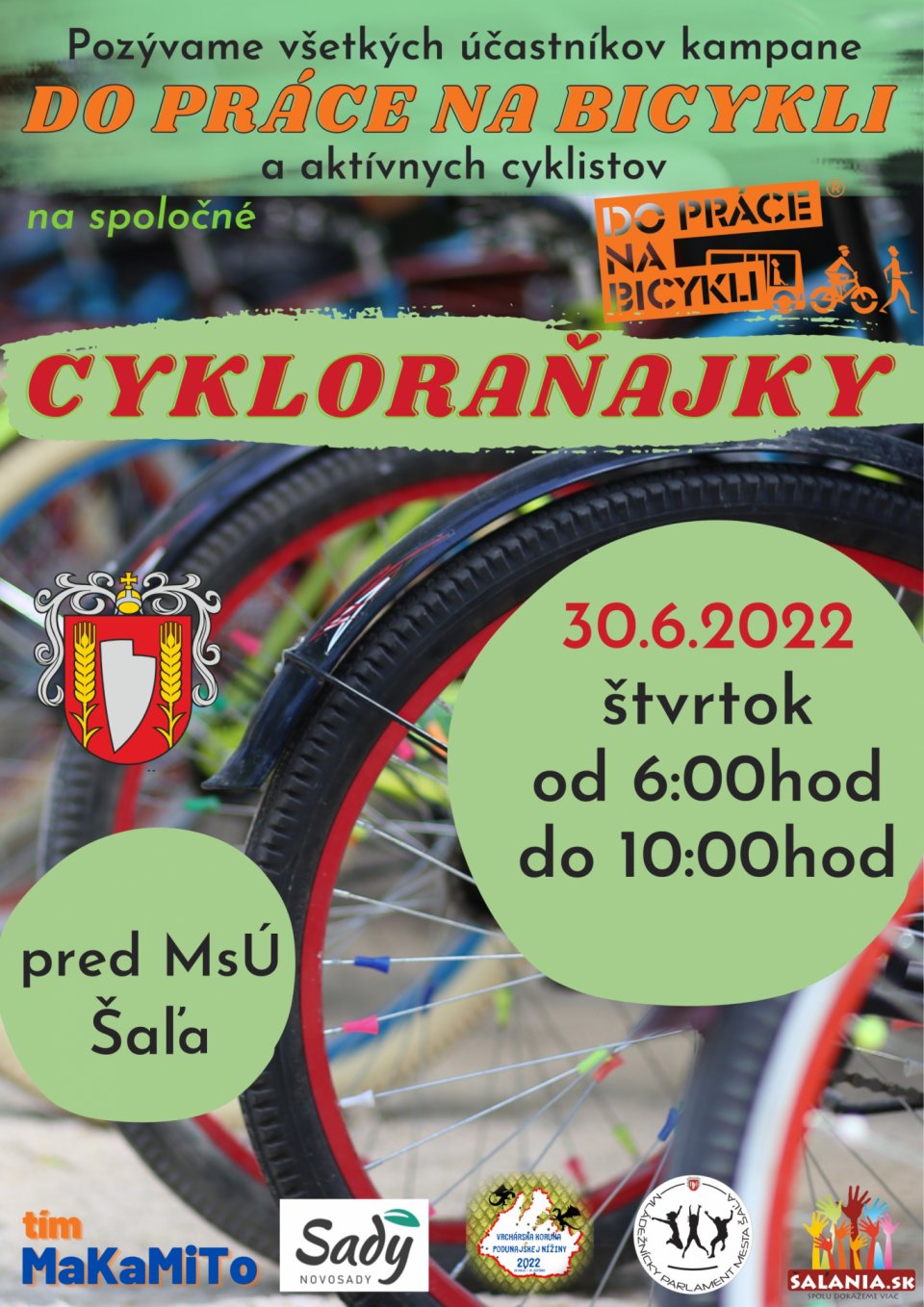 Cykloraňajky pred mestským úradom