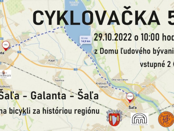 Cyklovačka Šaľa - Galanta - Šaľa